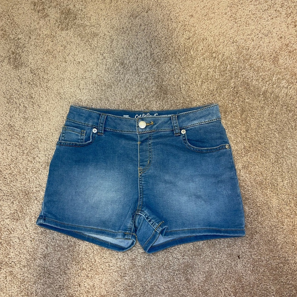 girls cat & jack jean shorts